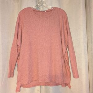 Zenana Outfitters Dusty Rose Long Sleeve Top